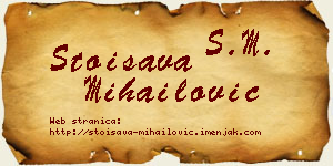 Stoisava Mihailović vizit kartica